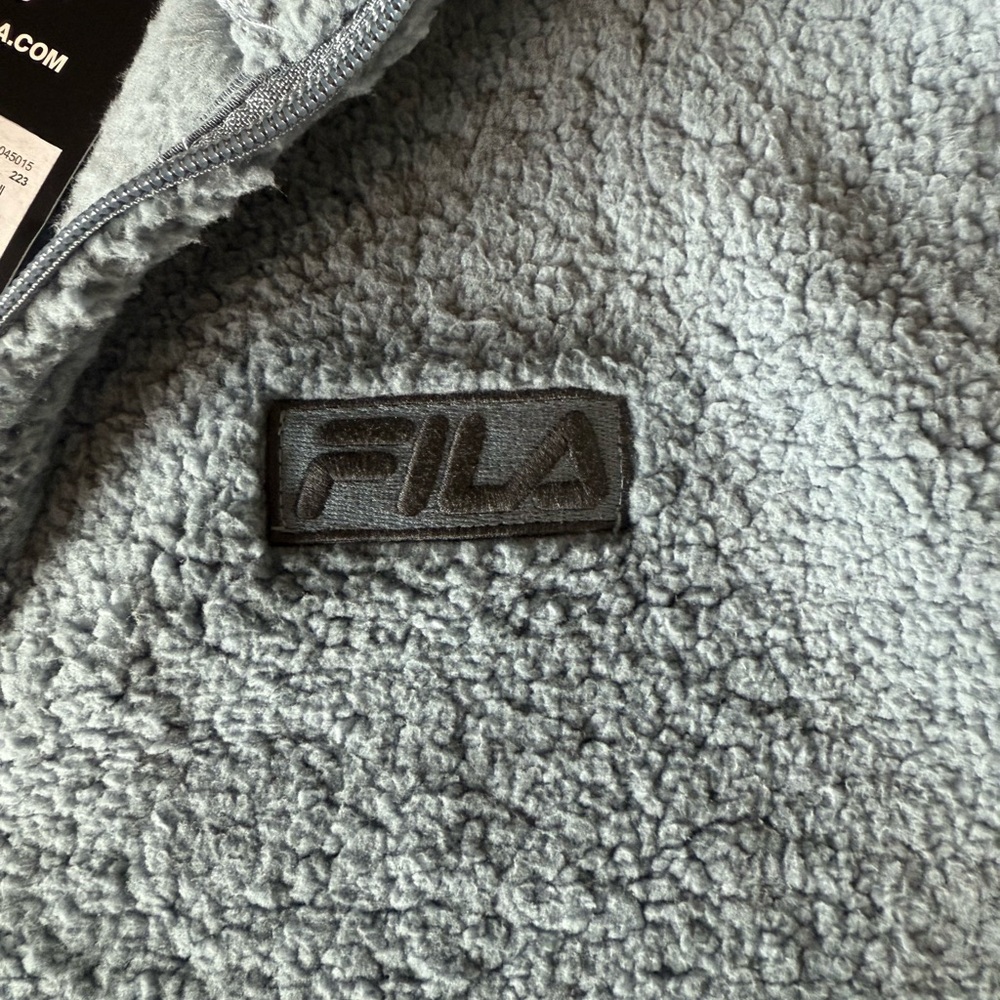 NWT Fila Light Blue Sherpa Jacket Size L - Picture 3 of 5